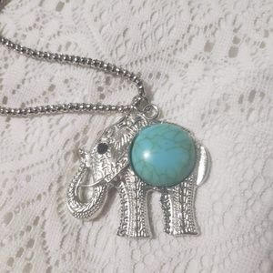 Turquese Elephant necklace